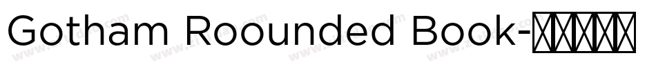 Gotham Roounded Book字体转换